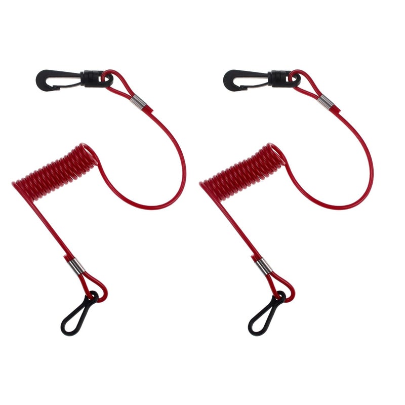 ZOOKOTO 2 Pcs 8M0092850 Boat Safety Kill Stop Switch Connector Lanyard Tether Kill Switch Lanyard Fit for Mercury Mercruiser Replace 15920Q54 823037A0